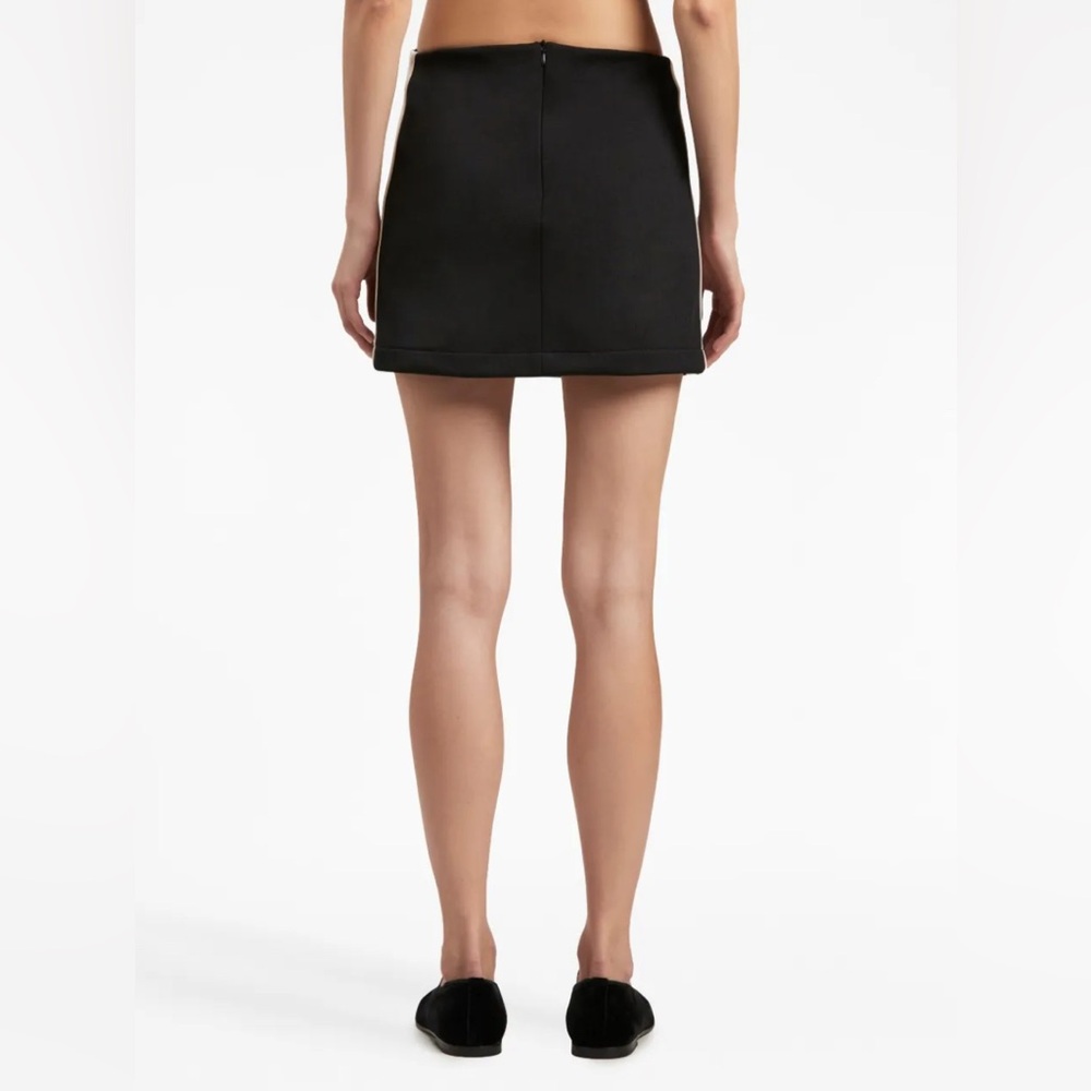 NWT Palm Angels Stripe Detail Track Mini Skirt Pockets Black Off White Authentic - Picture 5 of 16